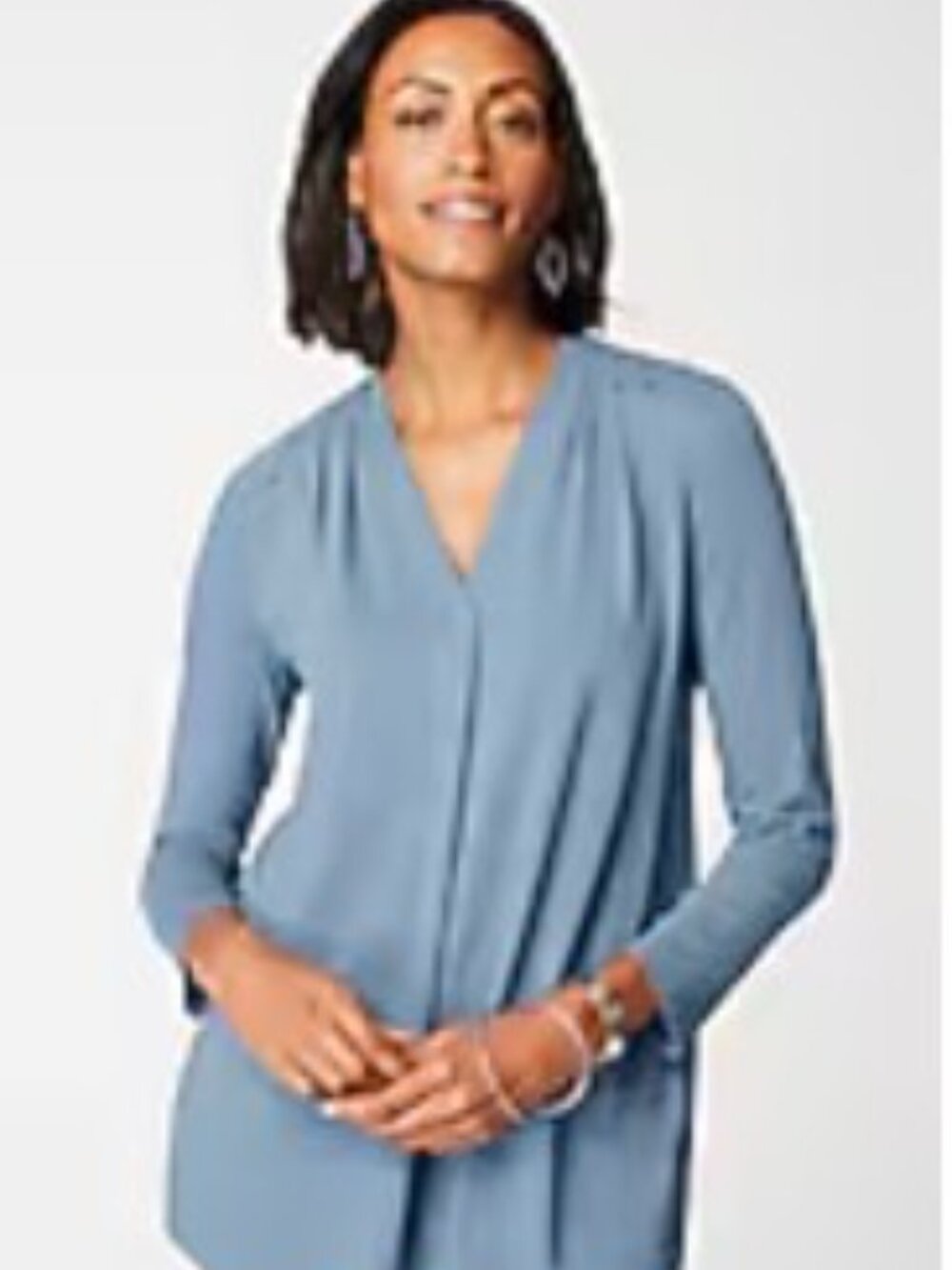 NWT J.Jill Wearever pleated top- Medium Tall
